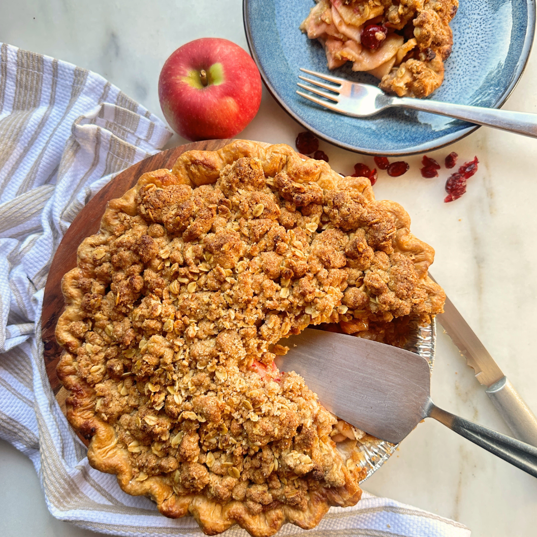 Cranberry Apple Streusel Pie