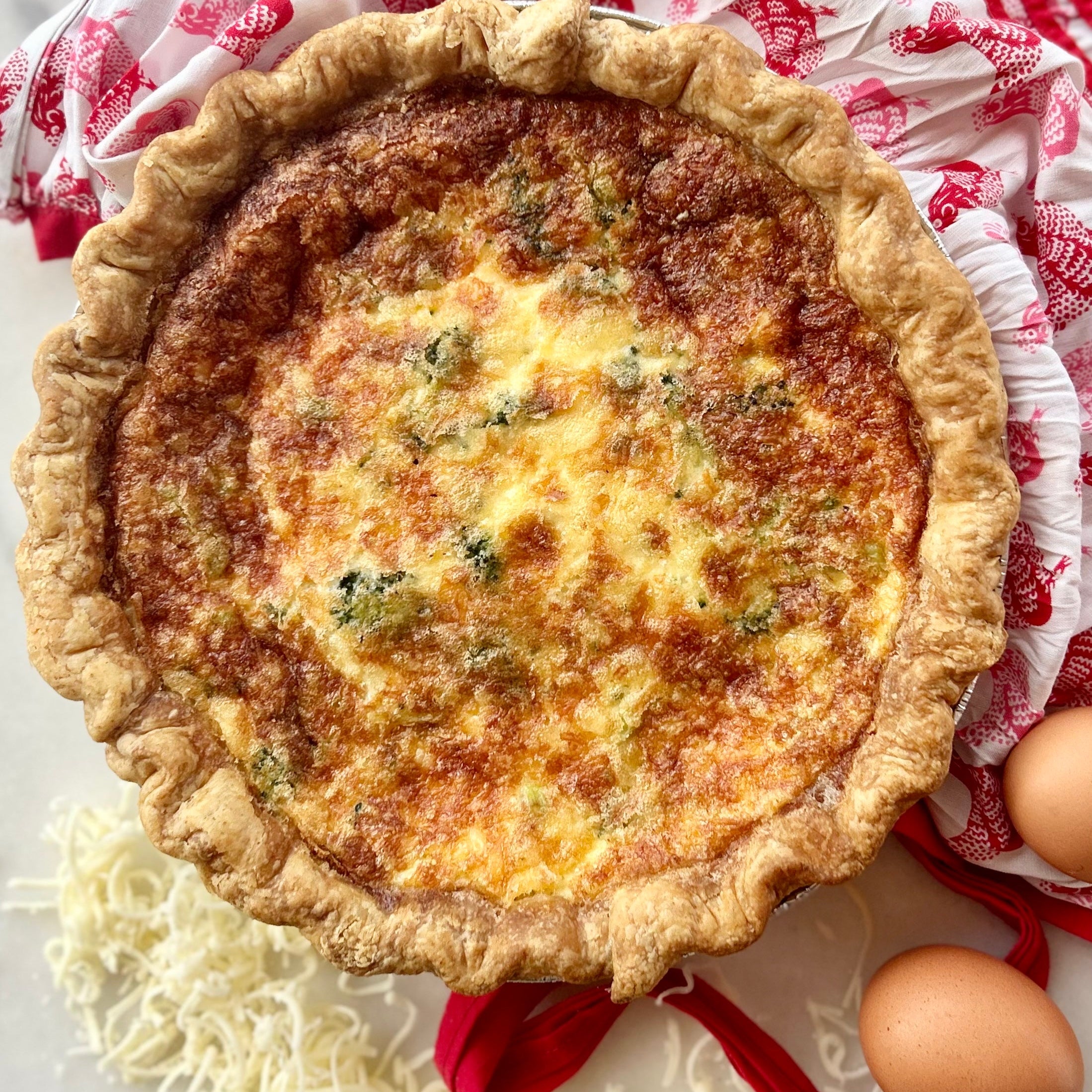 Broccoli Cheddar Quiche